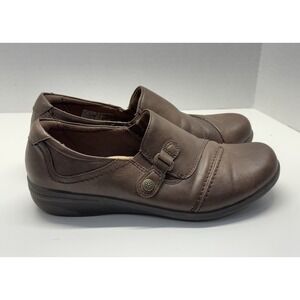 Earth Spirit Beni Loafers Womens Size 8 Brown Gelron Cushion Wedge Slip On Shoes